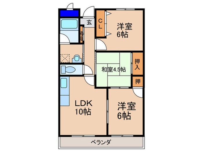 ブライトンヒル佐伯の物件間取画像