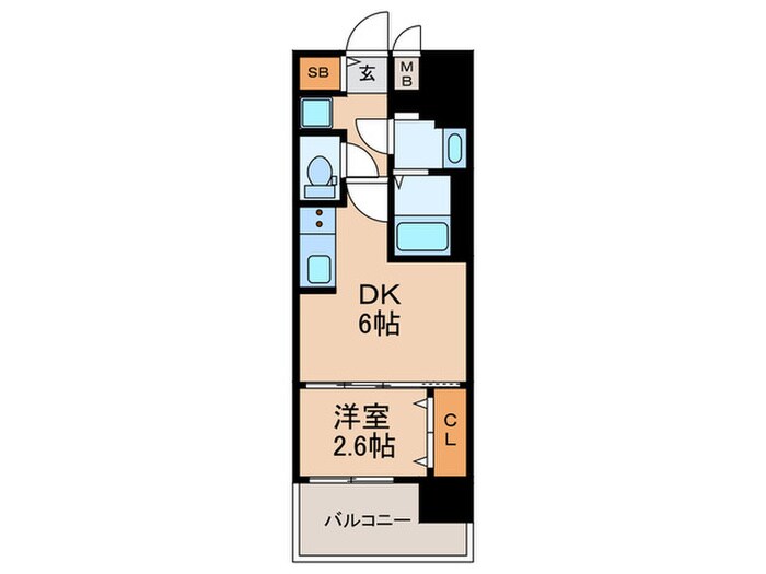 プレサンス長田レジェール(207)の物件間取画像