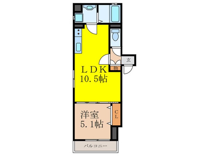 ラモーナ一津屋Ⅰの物件間取画像