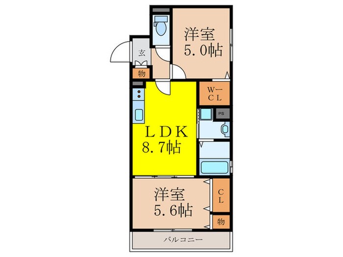 ラモーナ一津屋Ⅰの物件間取画像