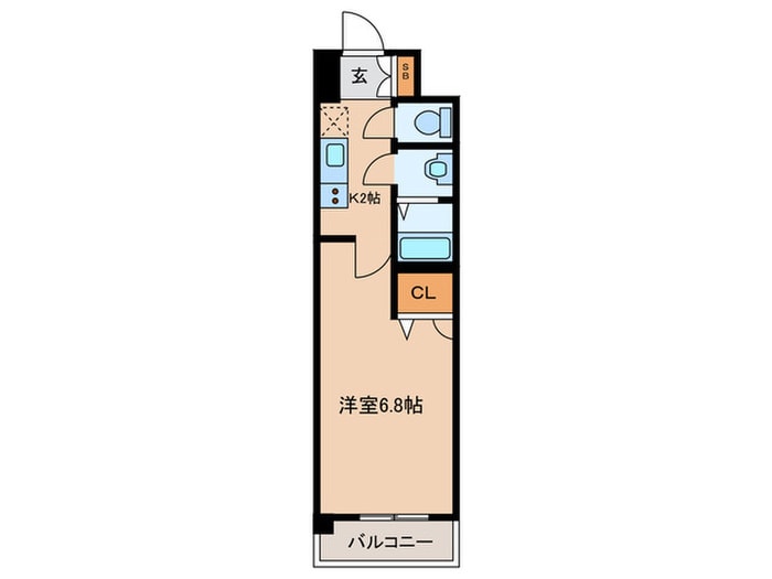 ソルテラス京都西大路 郁（105）の物件間取画像