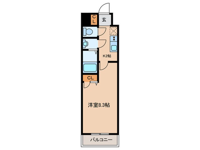 ソルテラス京都西大路 郁（202）の物件間取画像