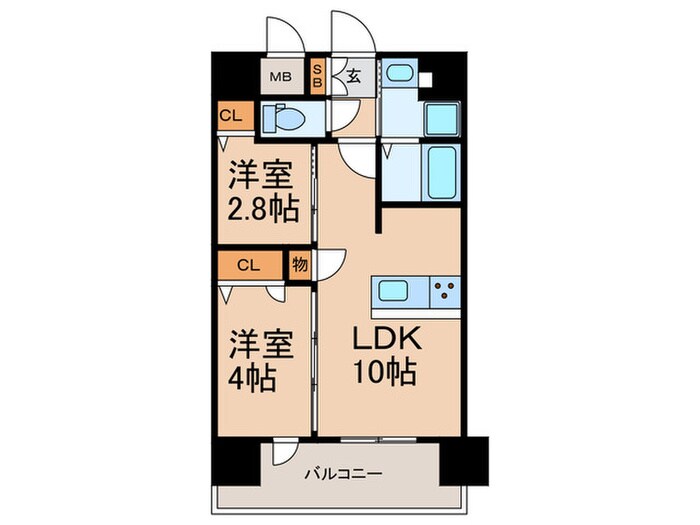 プレサンス長田レジェール(1101)の物件間取画像