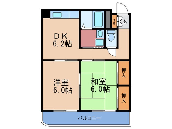 クレピス２１の物件間取画像