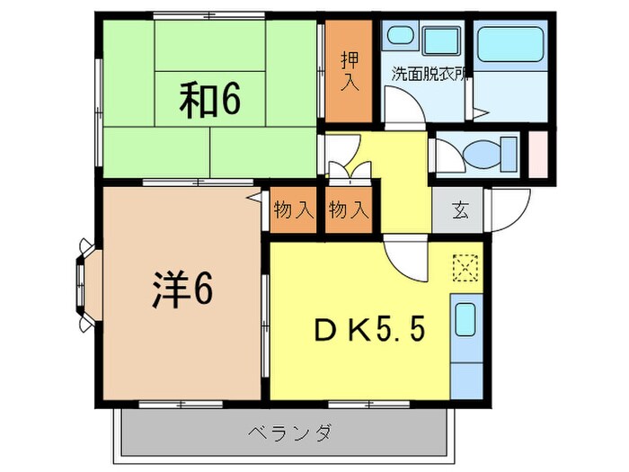 サンサンハイツの物件間取画像