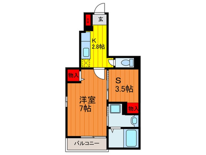 セレッソ菊水の物件間取画像