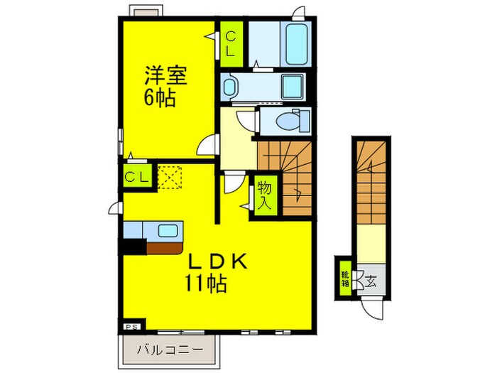 ビッグ　ウエスト　セカンドの物件間取画像