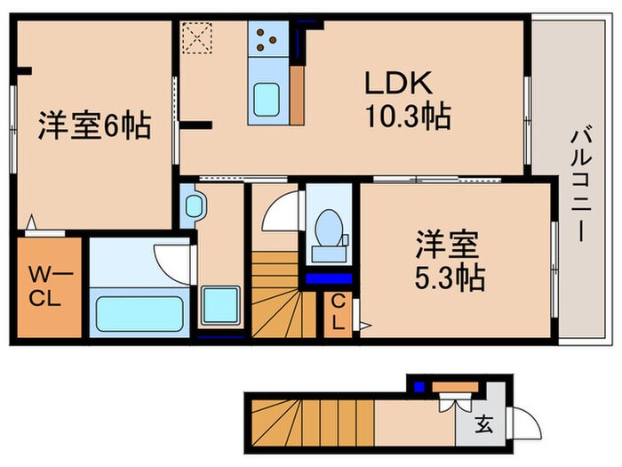 カーサセレッソの物件間取画像