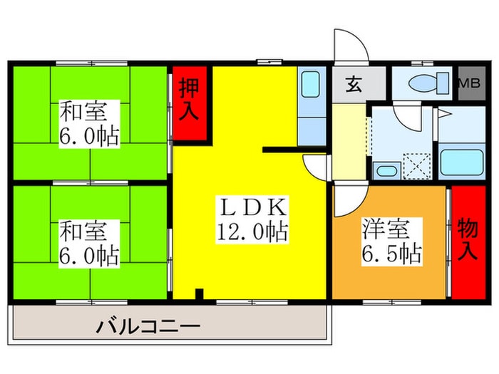 岩崎ハイツの物件間取画像