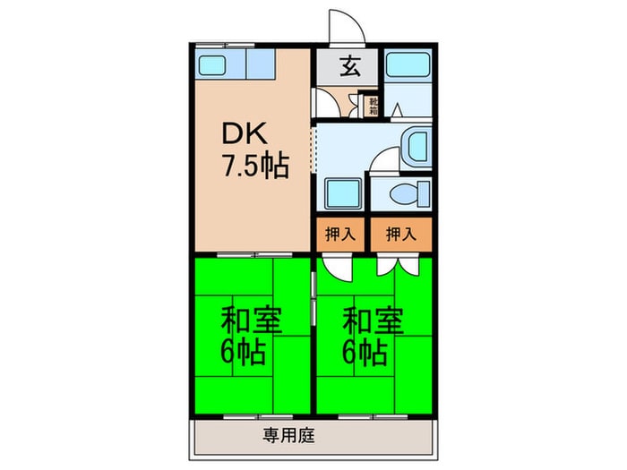 アイケイハイツ高井田の物件間取画像