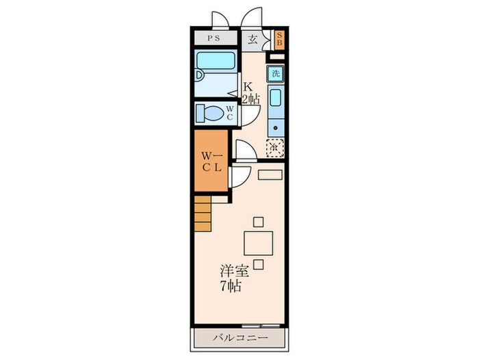 リバーウエストAの物件間取画像