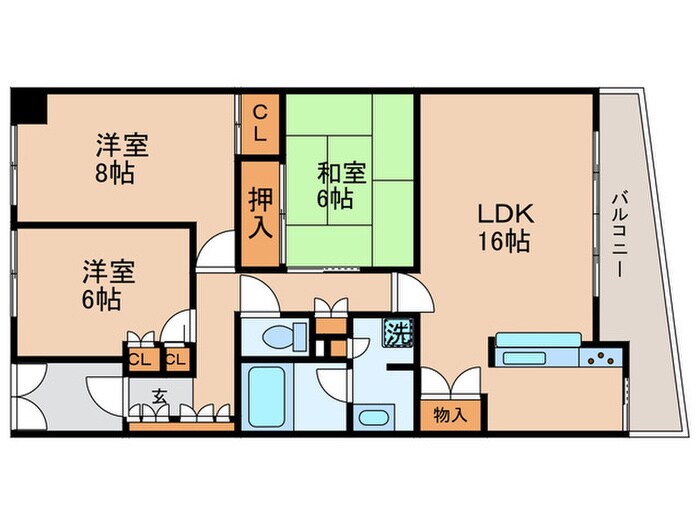 グランクール河原町二条(814)の物件間取画像