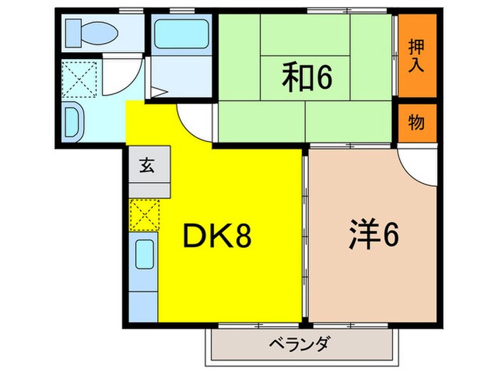 ハイツ藤澤Ⅱの物件間取画像