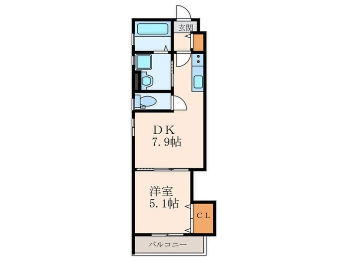 クリエオーレ東本町2の物件間取画像