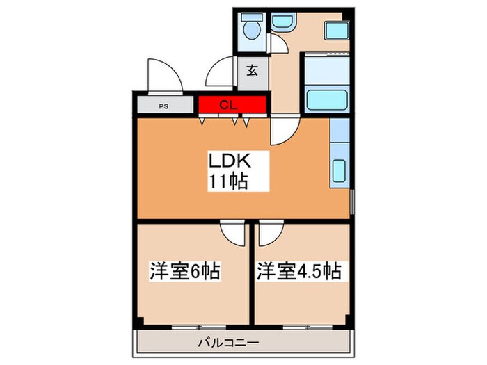 山崎ハイツの物件間取画像