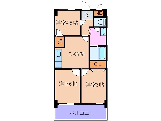 ドムール北梅田の物件間取画像