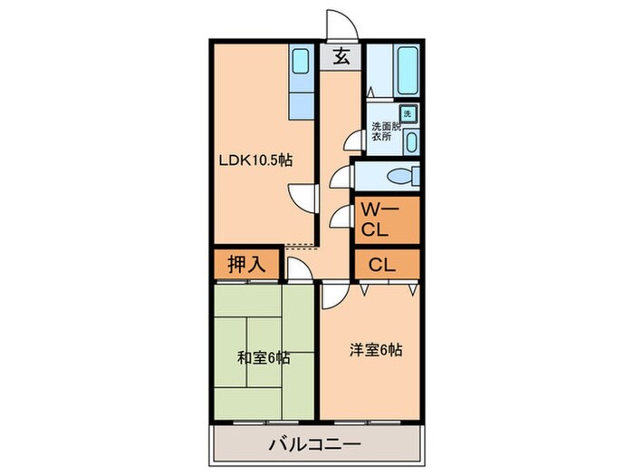 グリ－ンコ－ト川西の物件間取画像