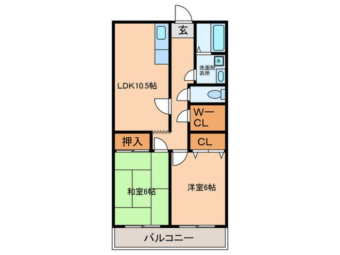 グリ－ンコ－ト川西の物件間取画像