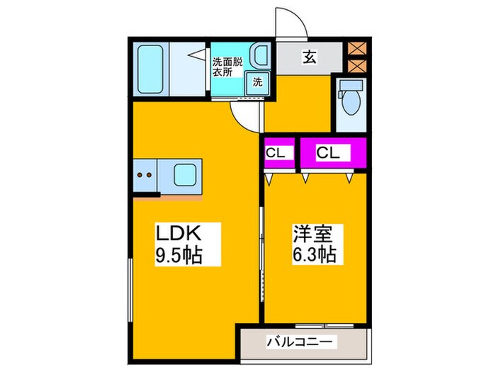 フジパレス堺三国ケ丘Ⅴ番館の物件間取画像