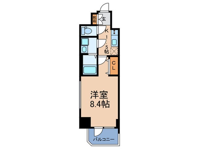 MELDIA CREST TAPP 難波 WESTの物件間取画像