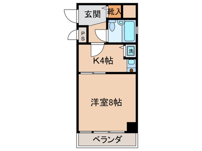 ﾗｲｵﾝｽﾞﾏﾝｼｮﾝ京都三条（２０３）の物件間取画像