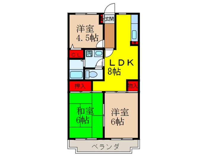 エスポワールアークの物件間取画像