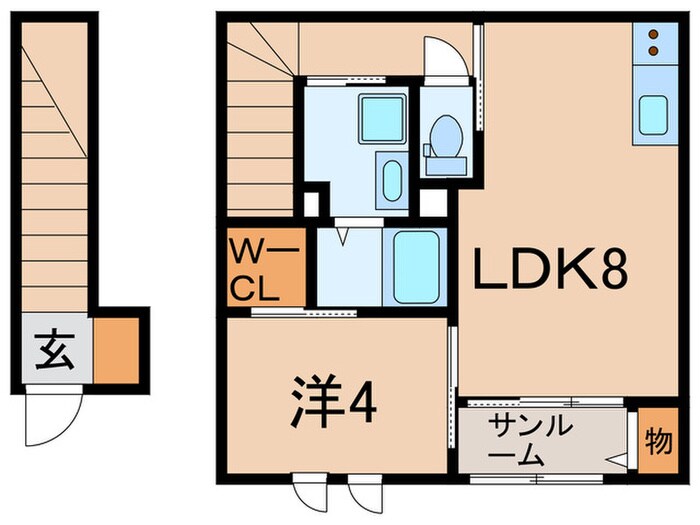 プランドール豊町の物件間取画像