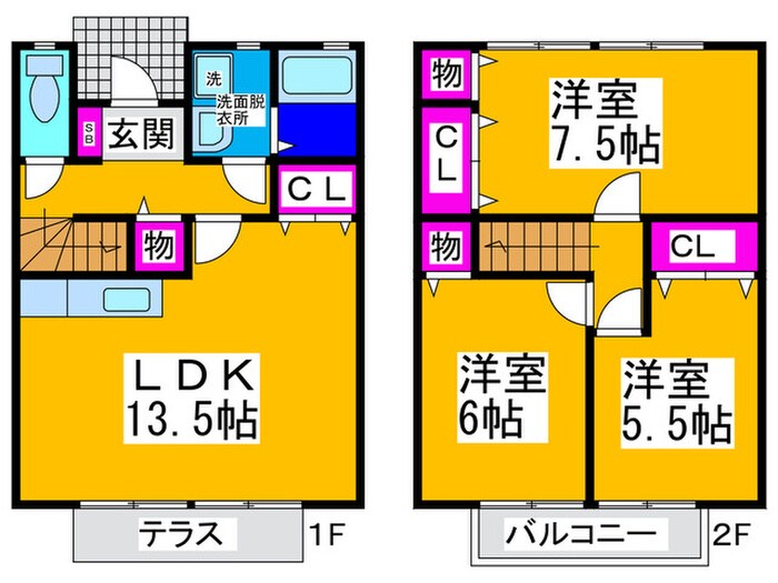 日置荘スターハイツⅡの物件間取画像
