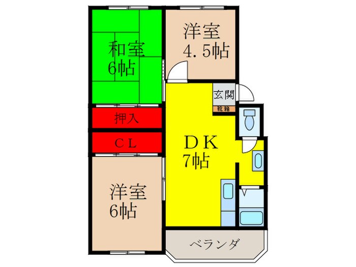 シャンポ－ル八王寺の物件間取画像