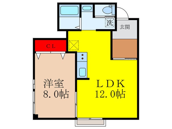 クレハマンションの物件間取画像