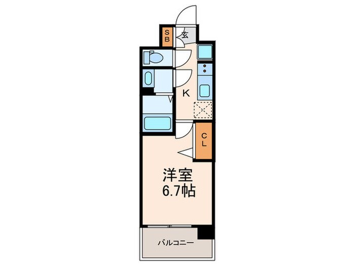 ソルテラス京都JUJO薫(804)の物件間取画像