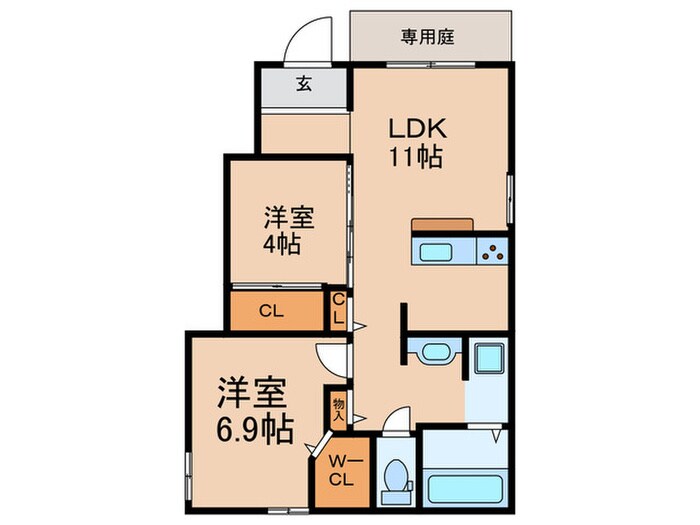 シャルモント勝竜寺の物件間取画像