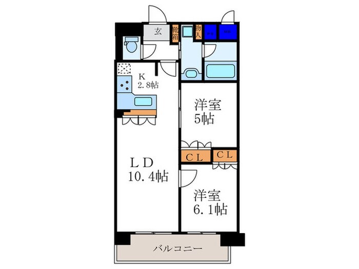 リーガル京都聖護院（２０５）の物件間取画像