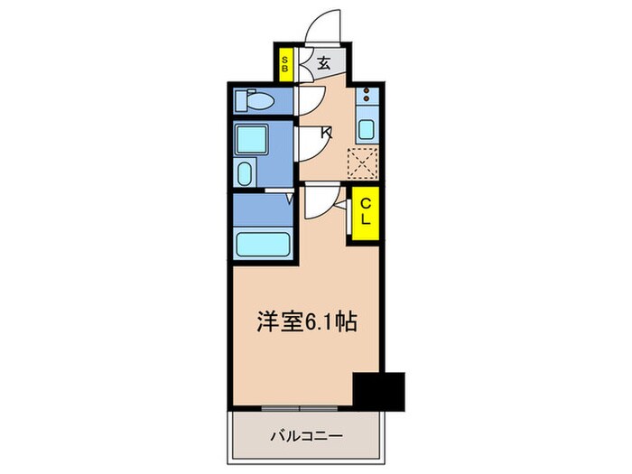 ｴｽﾘｰﾄﾞ神戸兵庫駅ﾐｯﾄﾞﾎﾟｰﾄの物件間取画像