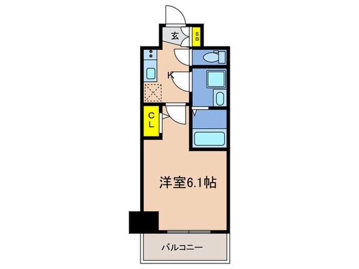 ｴｽﾘｰﾄﾞ神戸兵庫駅ﾐｯﾄﾞﾎﾟｰﾄの物件間取画像