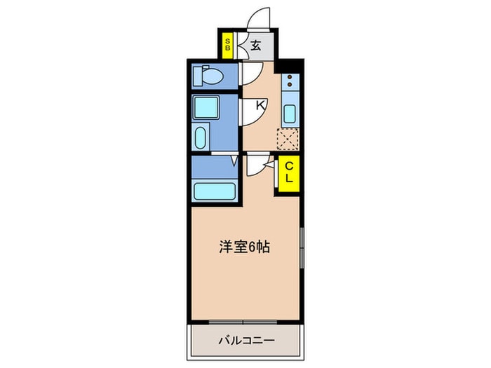 ｴｽﾘｰﾄﾞ神戸兵庫駅ﾐｯﾄﾞﾎﾟｰﾄの物件間取画像