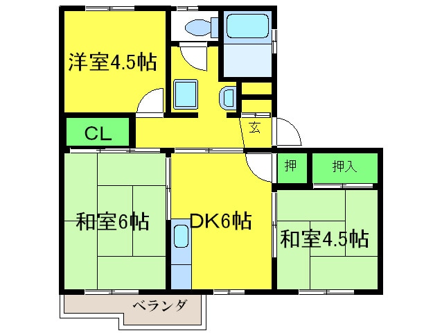 沼善ハイツの物件間取画像