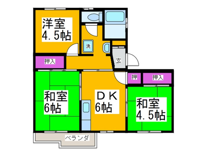 沼善ハイツの物件間取画像