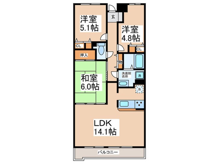マスターズエル二色の浜（112）の物件間取画像