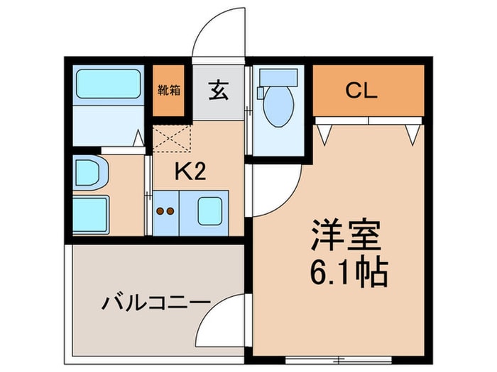 ALEGRIA姫島Ⅱの物件間取画像