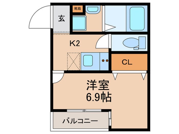 ALEGRIA姫島Ⅱの物件間取画像