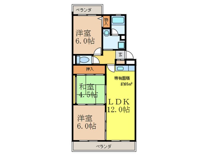 メゾンプロスペ－ルの物件間取画像