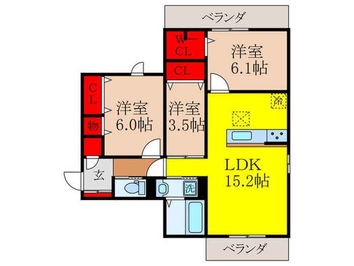 ラフィネの物件間取画像