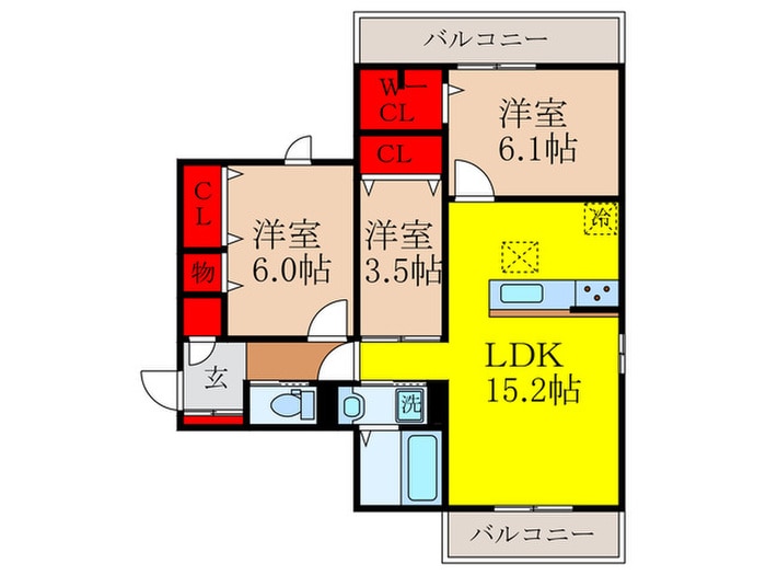 ラフィネの物件間取画像