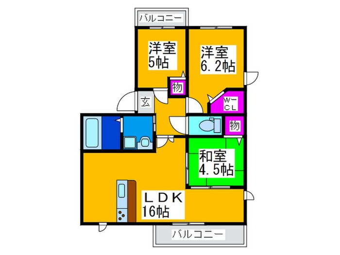 シャイニー・セゾンの物件間取画像