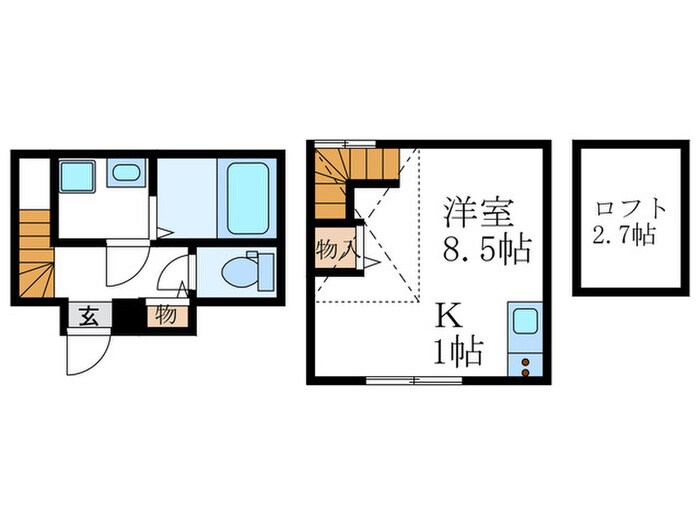 エスペランサ西陣芝大宮Ⅱの物件間取画像