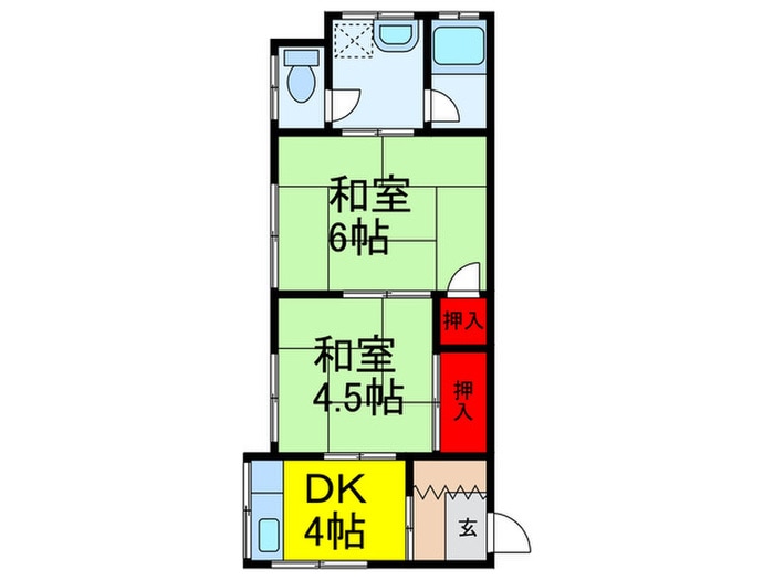 服部寿町３丁目７号貸家の物件間取画像