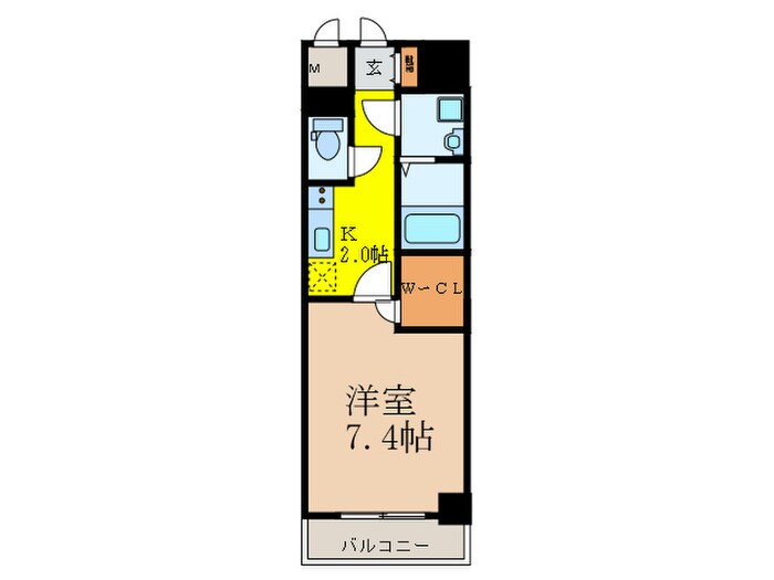 エスリード江坂垂水町（202）の物件間取画像