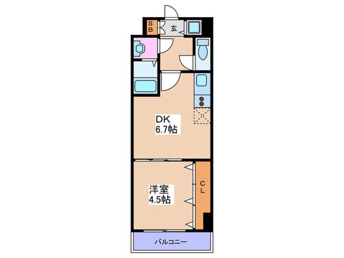 ONE ROOF FLAT FUKUSHIMAの物件間取画像