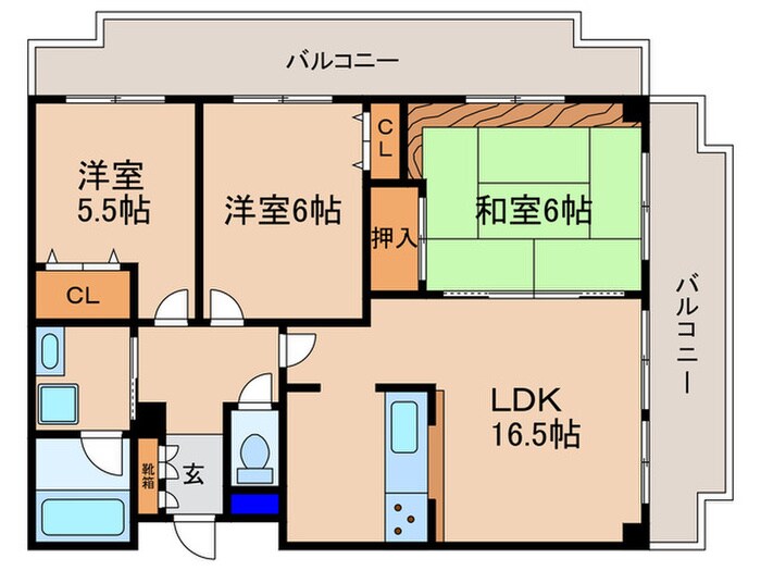 忠兵衛ビル晴嵐の物件間取画像